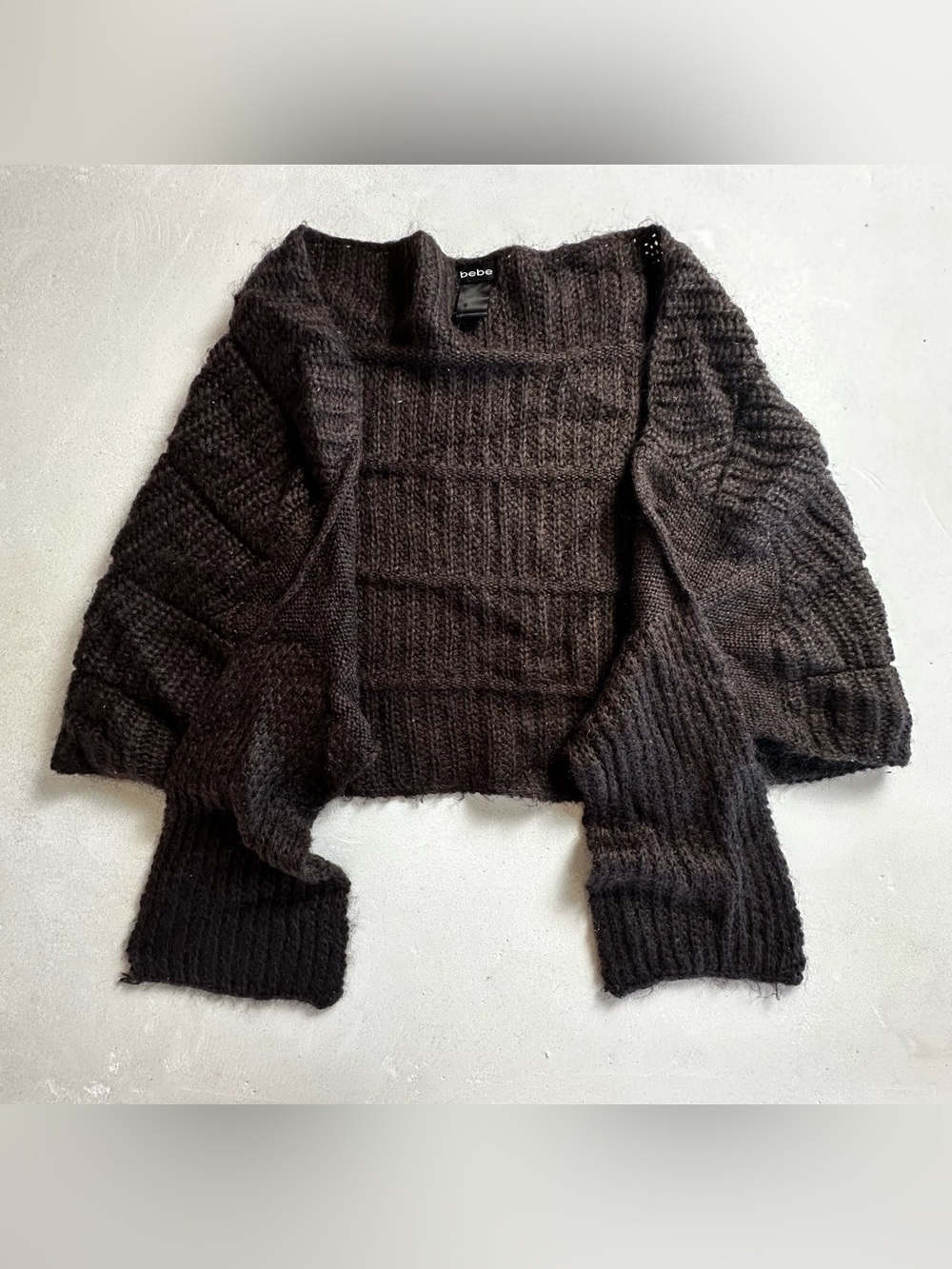 Authentic bebe Brown Knitted Shawl